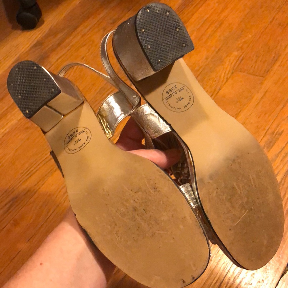 Vintage silver chunky heels - Picture 4 of 8